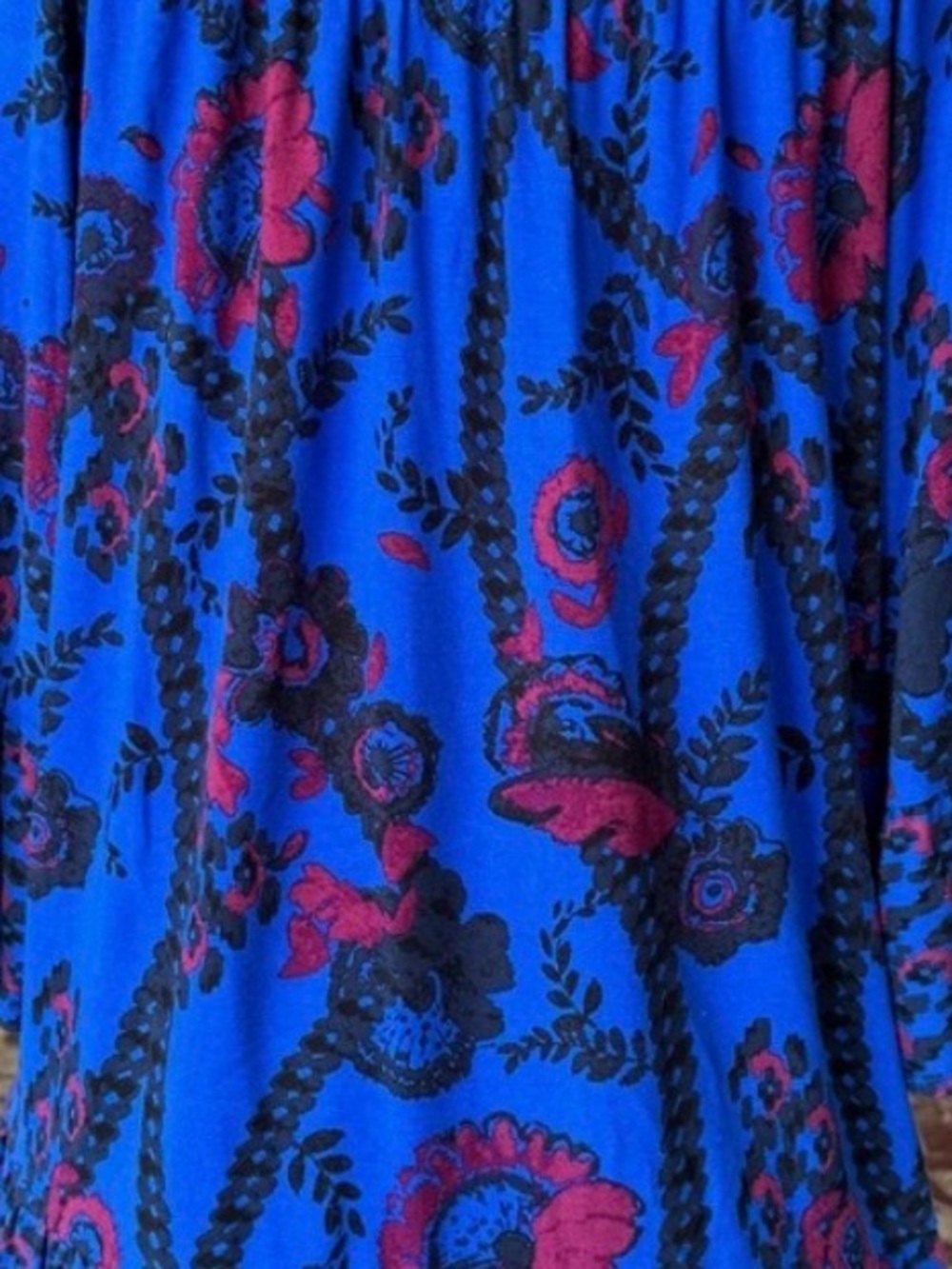 Summer Top Blue Floral Off-Shoulder Sz 2x Like Brand New Super Soft Final Sale - Picture 3 of 3